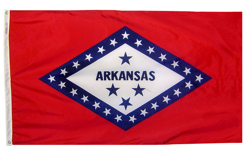 Arkansas - State Flag (finished with heading and grommets)