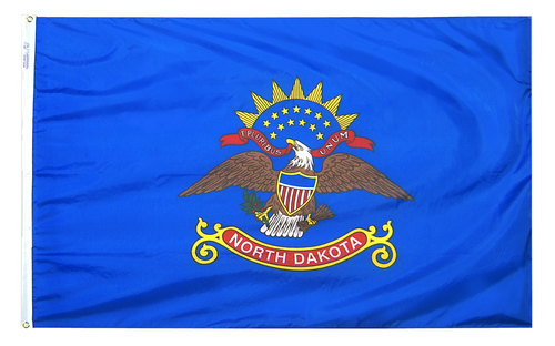 North Dakota - State Flag (finished with heading and grommets)