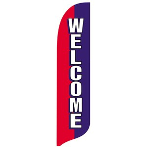 "Welcome" Blade Banner (#2) - 2'x11' - For Outdoor Use