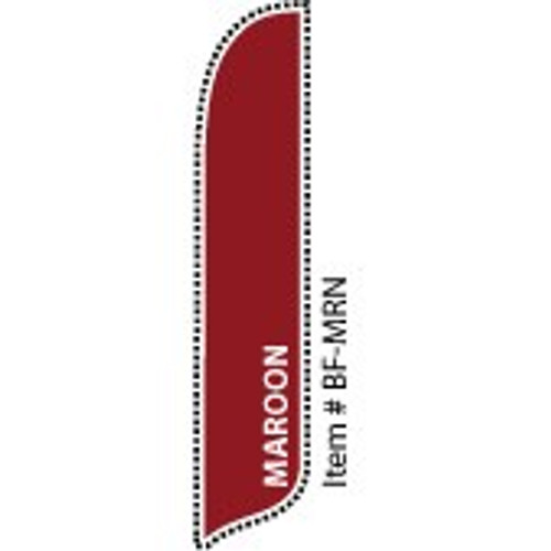 Blade Banner in Solid Color - Maroon - 2'x11' - For Outdoor Use