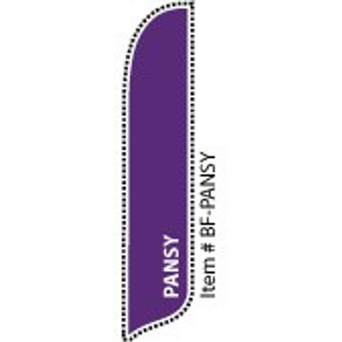 Blade Banner in Solid Color - Pansy - 2'x11' - For Outdoor Use