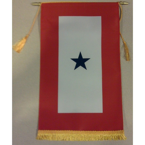 Blue Star Service Banner Flag (Heading and Grommet Style) Blue Star Service Banner Flag (Heading and Grommet Style)