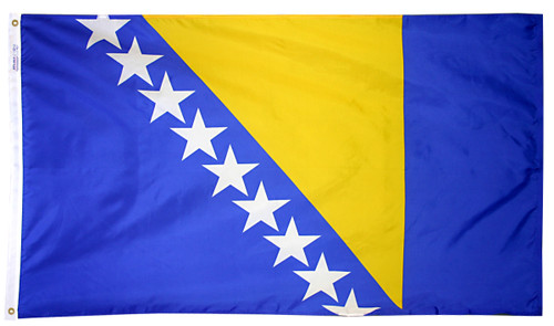 Bosnia-Herzegovina - Outdoor Flag with heading & grommets Bosnia-Herzegovina - Outdoor Flag with heading & grommets