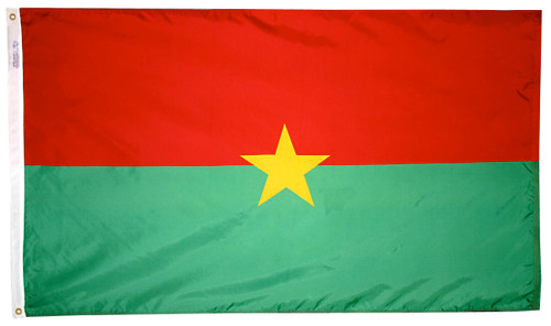 Burkina Faso - Outdoor Flag with heading & grommets Burkina Faso - Outdoor Flag with heading & grommets