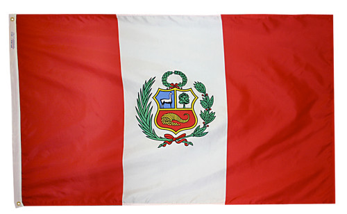 Peru - Outdoor Flag with heading & grommets