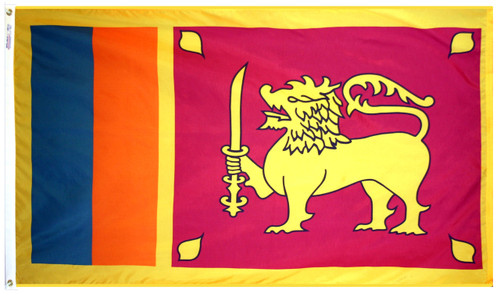 Sri Lanka - Outdoor Flag with heading & grommets