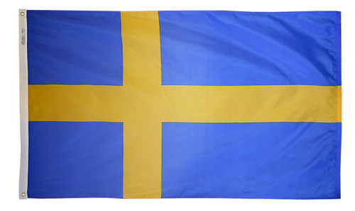 Sweden - Outdoor Flag with heading & grommets