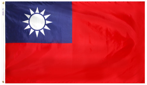 Taiwan - Outdoor Flag with heading & grommets