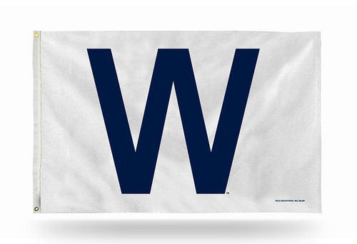 Chicago Cubs " W" Flag - Printed - 3'x5' Printed - For Outdoor Use