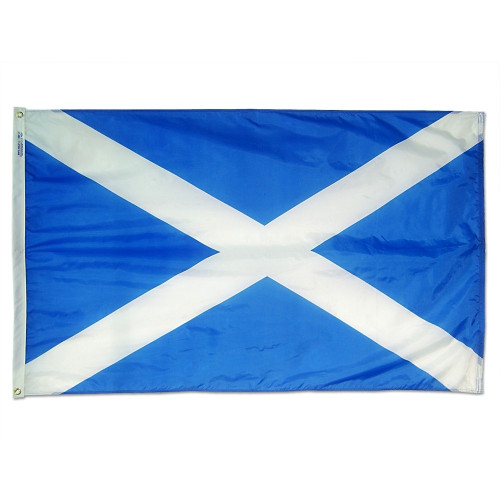 Scotland St. Andrew Cross Fringed Flag-->100% USA-Made