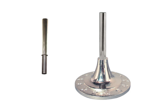 Chrome Star Stand with insert for Guidon Poles