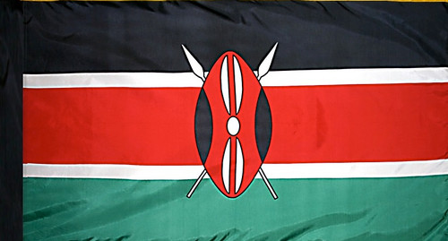 Kenya - Flag with Pole Sleeve