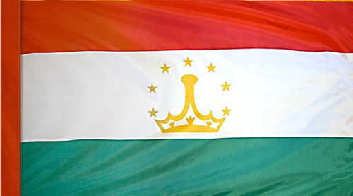 Tajikistan - Flag with Pole Sleeve