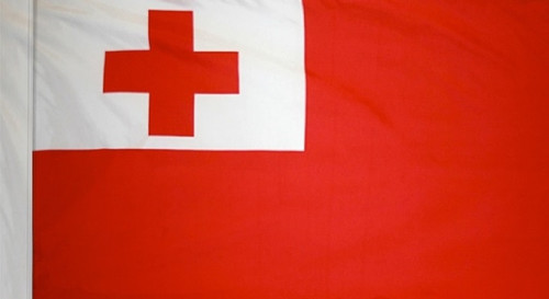 Tonga - Flag with Pole Sleeve