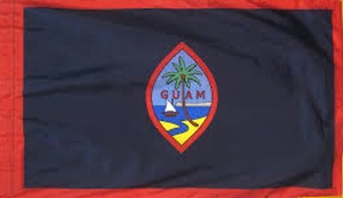 Guam - Territory Flag with Pole Sleeve - For Indoor Use