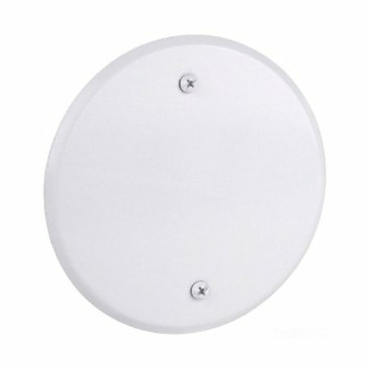 Mr. Munis - 5 Inch White Metal Ceiling Plate Cover - Cover Plate for 3 1/2  Round Hole or Octagon Box Cover Openings on Ceilings or Walls - Electrical