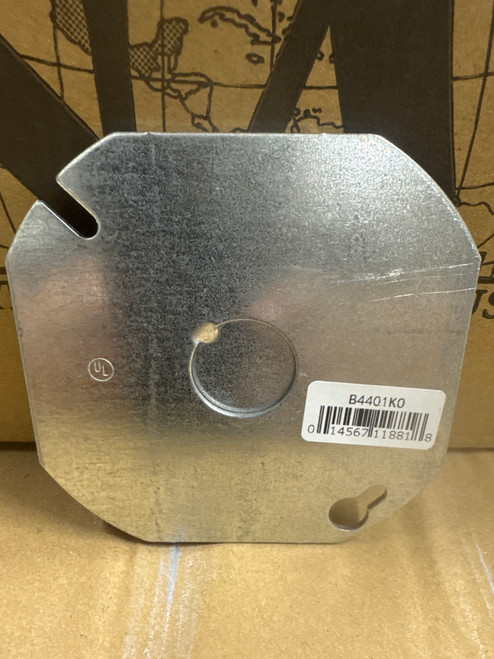 4" Octagon Flat Cover w/ 1/2" Knockout