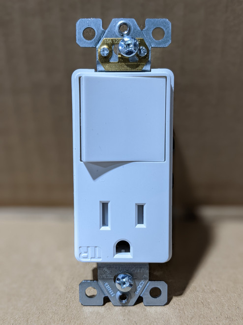 Decorator Switch & 15A TR Outlet Combination Wiring Device
