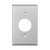 1-Gang Single Receptacle Wall Plate, Stainless Steel