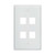 1-Gang, 4-Port Multimedia Face Plate