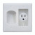 2-Gang Recessed Cable Pass-Through / 15A TR Single Clock Outlet