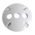 4" Weatherproof Round Cover, 3 Holes, 1/2", White