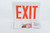 Red Exit Sign, Single/Double Face, White Steel Housing, NYC Approved