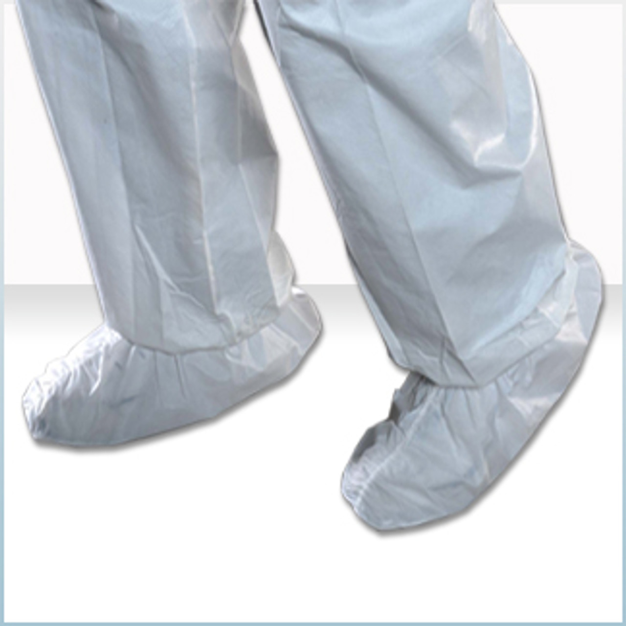 Cleanroom Shoe Covers, CPE, Fluid Impervious, XL, 500 pairs/case, White ...
