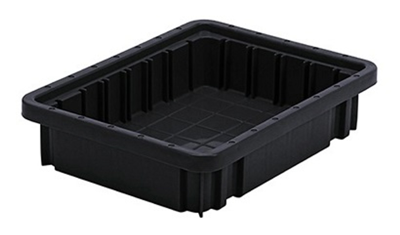ESD Tote Boxes: Conductive, Black, 22.4