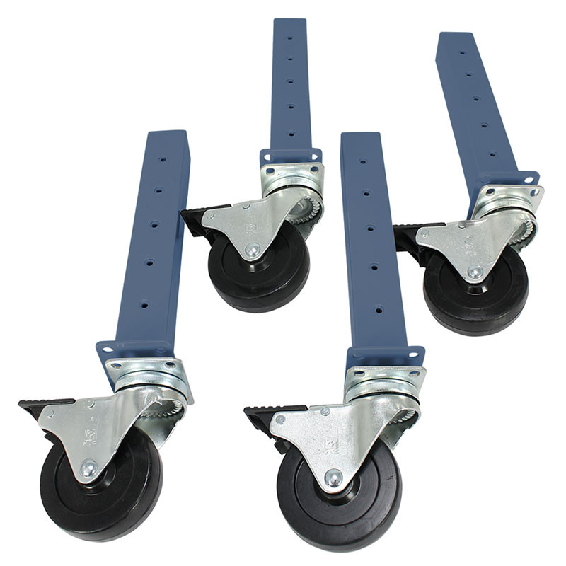 Leg Extender Caster Kits; 4" Caster Kit, Fits IAC QS Workmaster Benches