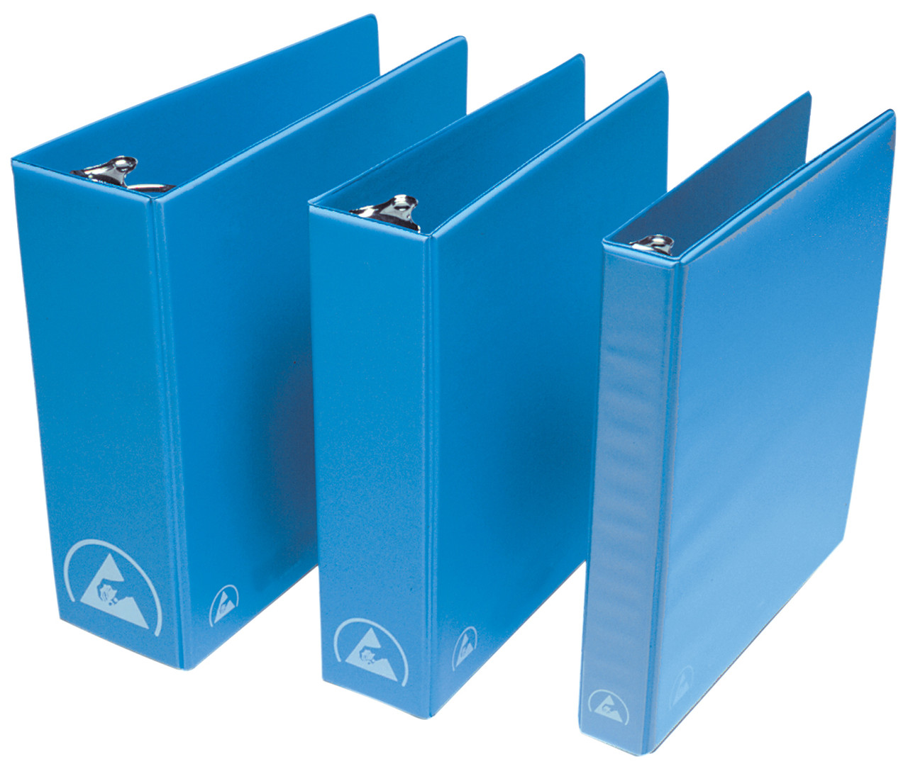 ESD Binders, 3 Ring, 2 Spine, Blue, Static Dissipative, AR-SDB-2