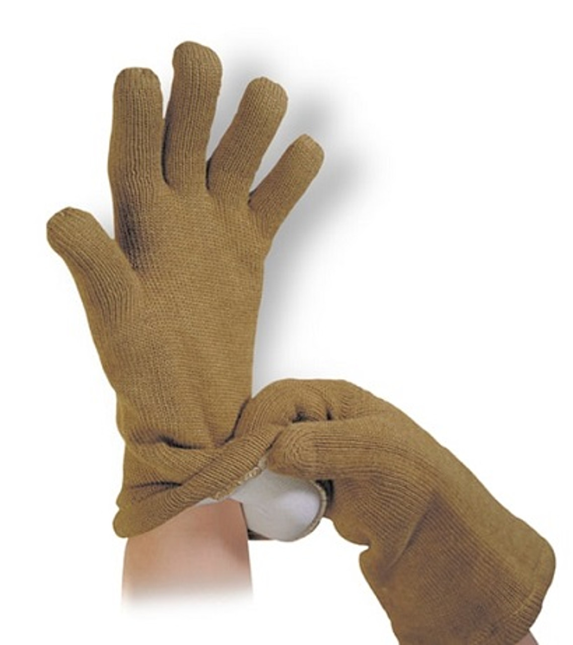 Heat Resistant Gloves; Cleanroom, Dry Contact, 210 F to 1400 F, ESD,  14Long, Large, QR-50G