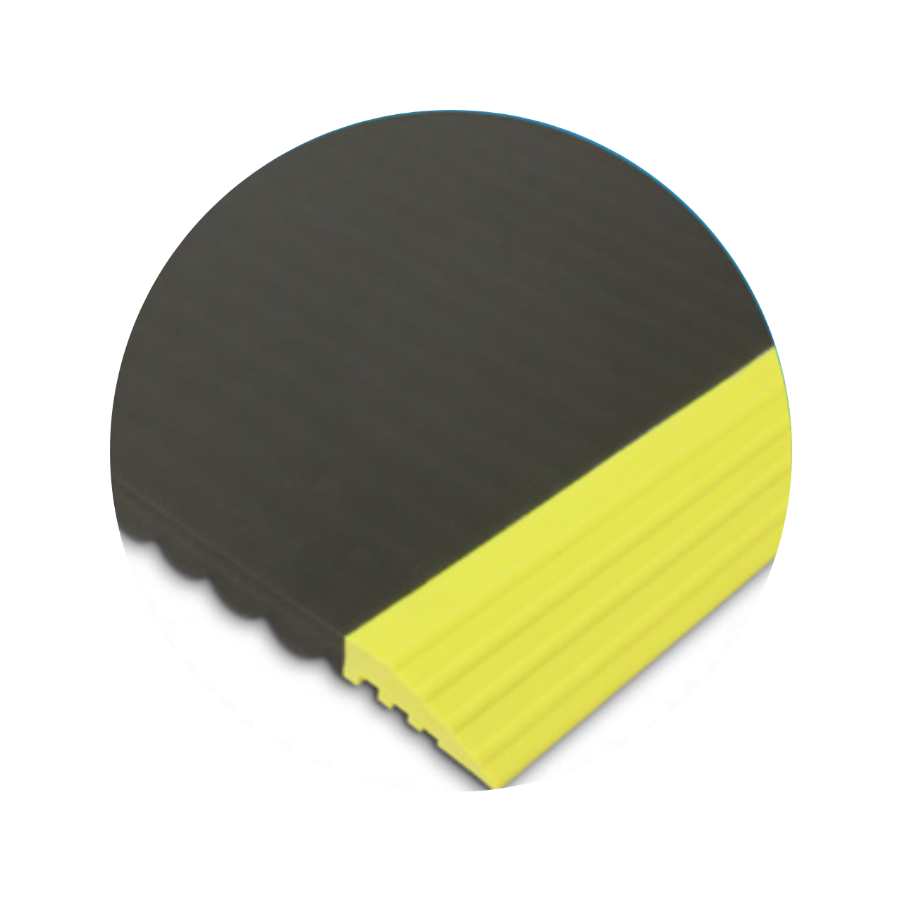 Ergomat BD Bubble Down Anti-Fatigue Mat, Gray with Yellow Bevel