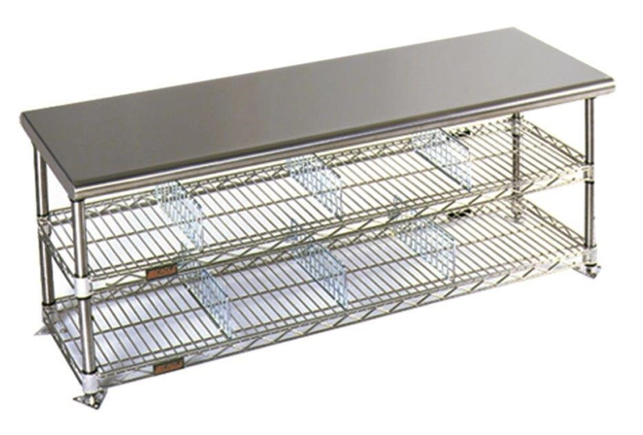 Gowning Benches Stainless Steel 2 Shelves 18x36