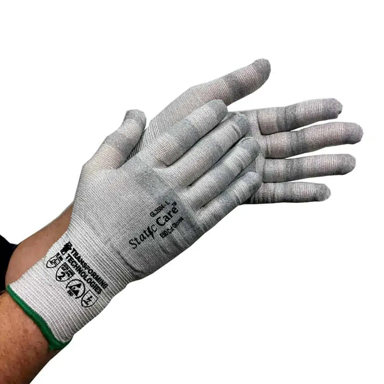 ESD Cut Resistant Gloves: Uncoated, XS-2XL, TEC-GL2500 - Cleanroom