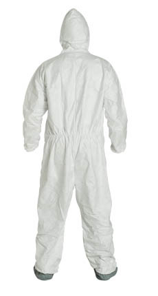 Tyvek Coveralls Attached Hood And NonSkid Boots Coveralls