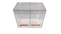 Acrylic Dispensers, 2 Compartments, Hinged Lid, 15"W x 14"H x 9"D By Cleanroom World