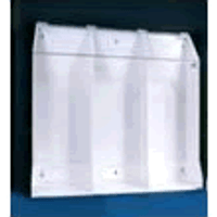 Acrylic Dispensers - 3 Compartments   30"W x 30"H x 10"D  AK-JN3-C  by Cleanroom World