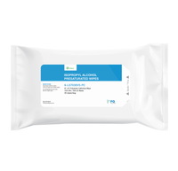 Sterile Pre-Saturated Polyester Cellulose Cleanroom Wipes, 70% IPA, 9" x 9" By Cleanroom World