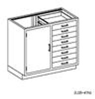 Stainless Steel Lab Cabinets, 35" x 22" x 35-3/4"H by Cleanroom World