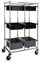 DISCONTINUED Metal Storage System, Clear Front Doors, Painted Gray, 48Wx  24Dx 72H, 4 Shelves, LB-CAB48-4CLR - Cleanroom World