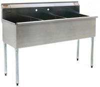 Utility Sinks, Eagle, Three Compartment by Cleanroom World