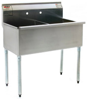 Utility Sinks, Eagle, Two Compartment by Cleanroom World