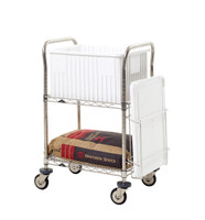 Feed Cart, Metro Wire, Light Duty, 1 Tote, 18" x 24" by Cleanroom World