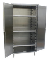 Storage Cabinets, Stainless Steel Type 430, 24"x 48"x 72"H by Cleanroom World