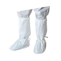 Cleanroom Boot Covers, 18"H, Elastic Top, Ankle Ties, Universal Size, 100 pairs/case  By Cleanroom World