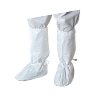 Cleanroom Boot Covers, 18"H, Elastic Top, Ankle Ties, XL, 100 pairs/case  By Cleanroom World