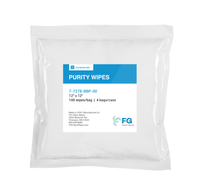 Cleanroom Wipes, ESD Carbon Lines, Polyester, Heavy Weight, 12" x 12"  LT-7278-1212 By Cleanroom World