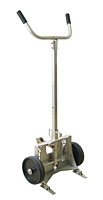 Stainless Steel Drum Trucks, Handles Steel Drum, 10" Polyolefin Casters By Cleanroom World