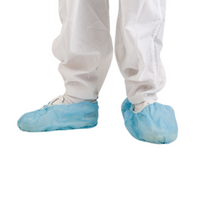 Cleanroom Shoe Covers, Polypropylene, Non Skid, Large, 200 pairs, Light Blue  CT-SCR200NS by Cleanroom World